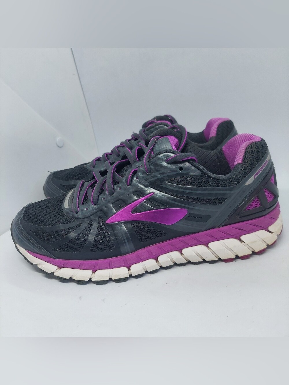 Brooks Ariel 14 Sneakers Running Shoes Black Purple Shoes 120219D059 Women Sz 9W